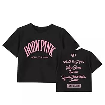 Amazon.co.jp: Black Pink T-shirt Short Sleeve 2023 World